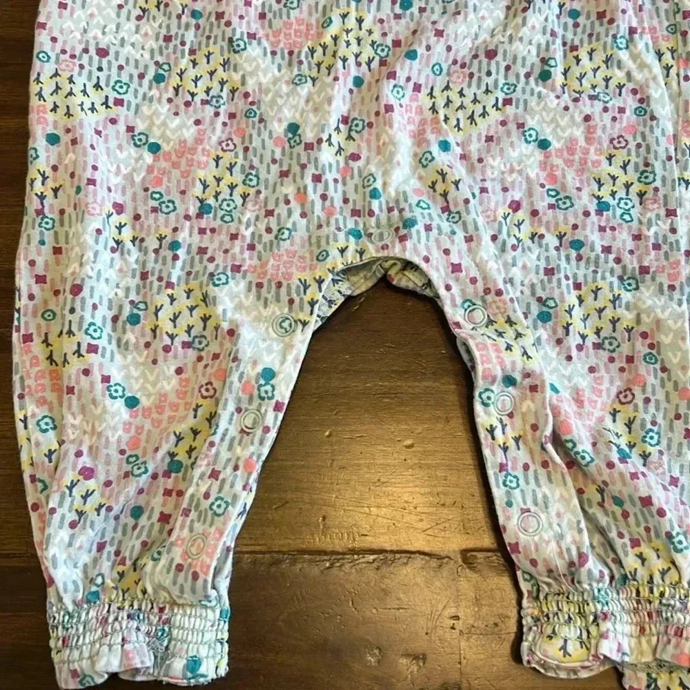Tea Baby Girl Jumpsuit Floral Flowers 6-9M